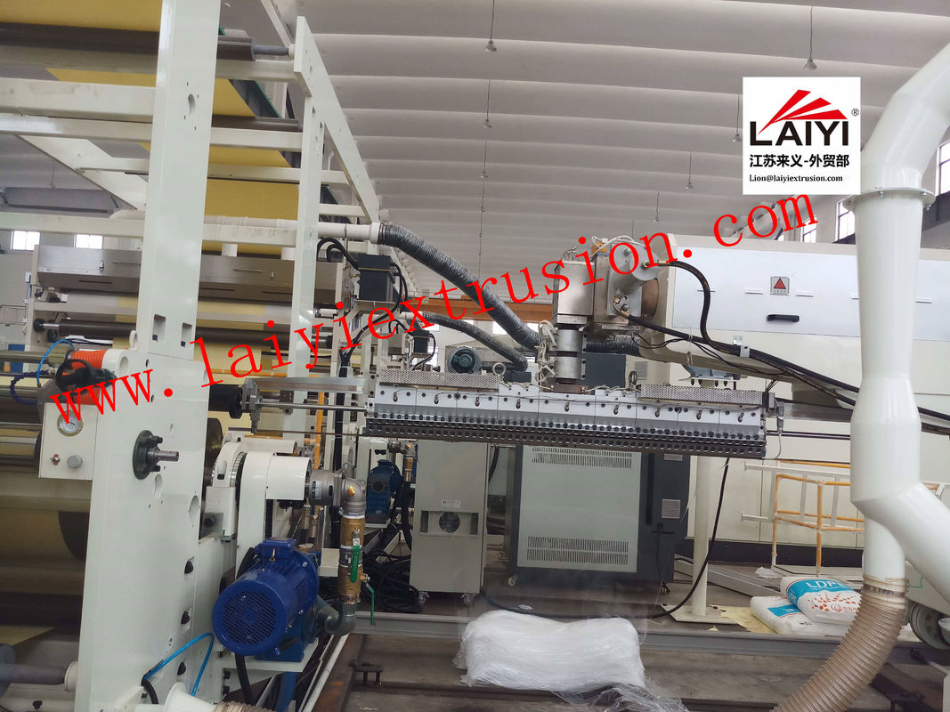 Tweezijdige Uitdrijving het Lamineren Machine Automatische Opheffende Type Extruder