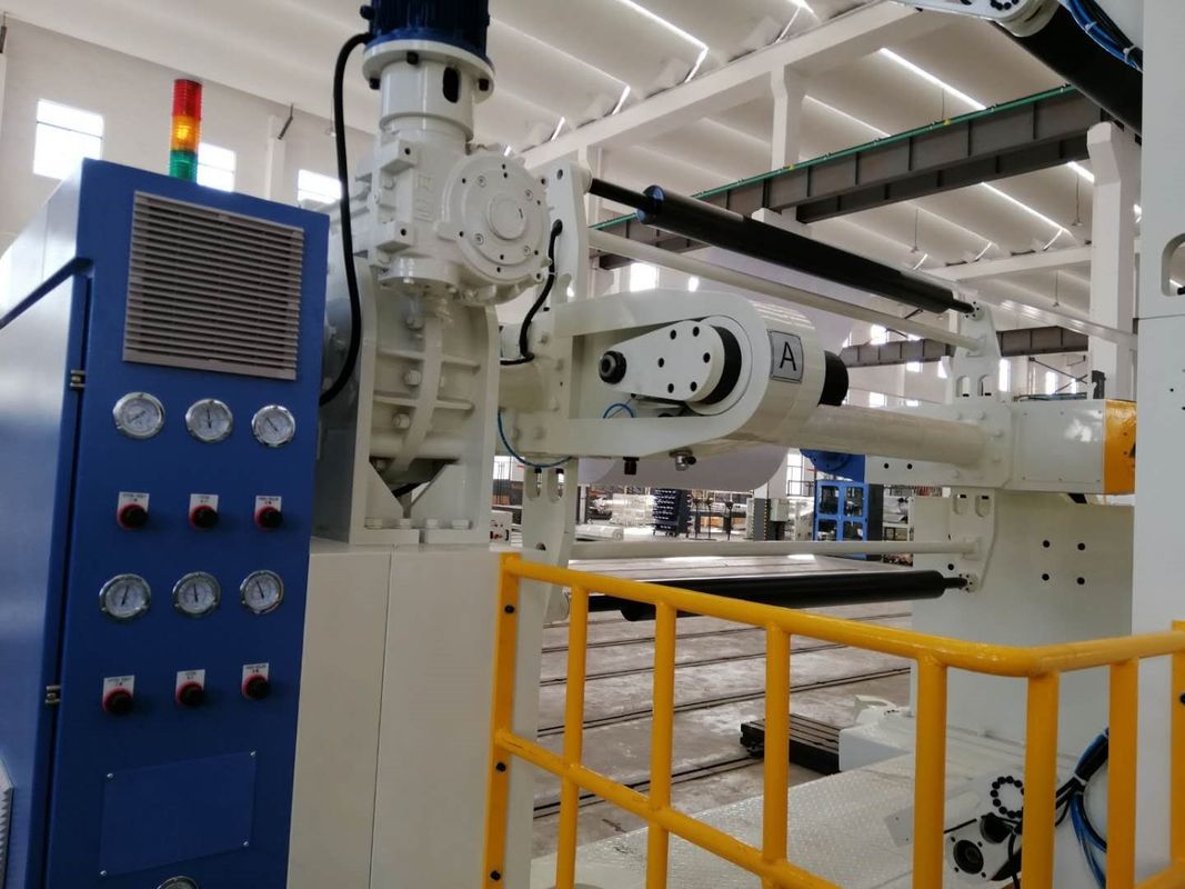 1200-1600mm High Speed PE Film Plastic Automatic Laminating Machine, enkel / dubbelzijdig wit en blauw